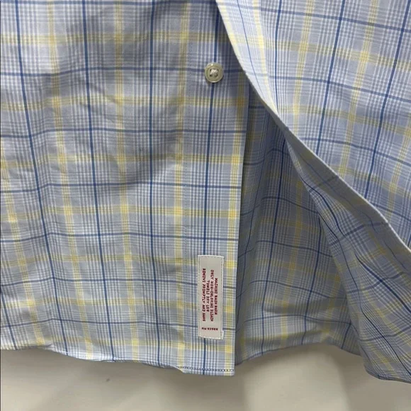 Brooks brothers Men's Blue Checkered Shirt 16.5 - Picture 3 of 6